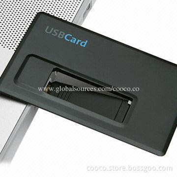 Card-shaped USB Flash Drive, 5-year warranty, 1 to 256GB USB Key Storage Capacity